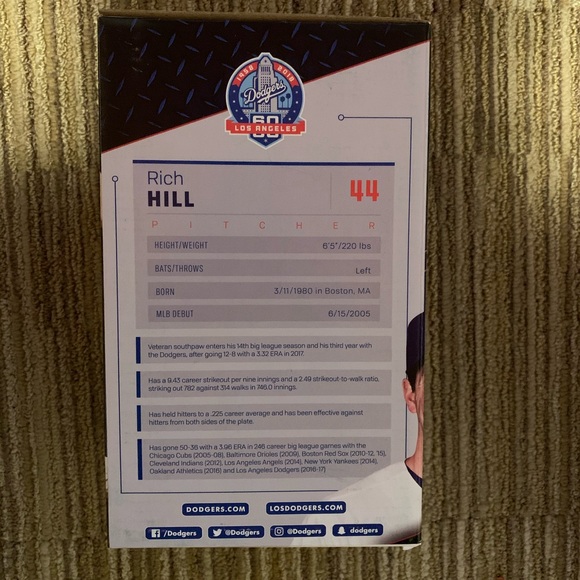 LA Dodgers Bobblehead - Rich Hill - Picture 4 of 7